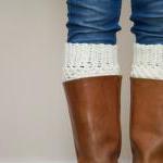 Crochet Boot Cuffs In Vanilla Cream - Boot Toppers..