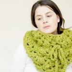 Crochet Cowl Cape - Lacey Crochet Cowl - Snood In..