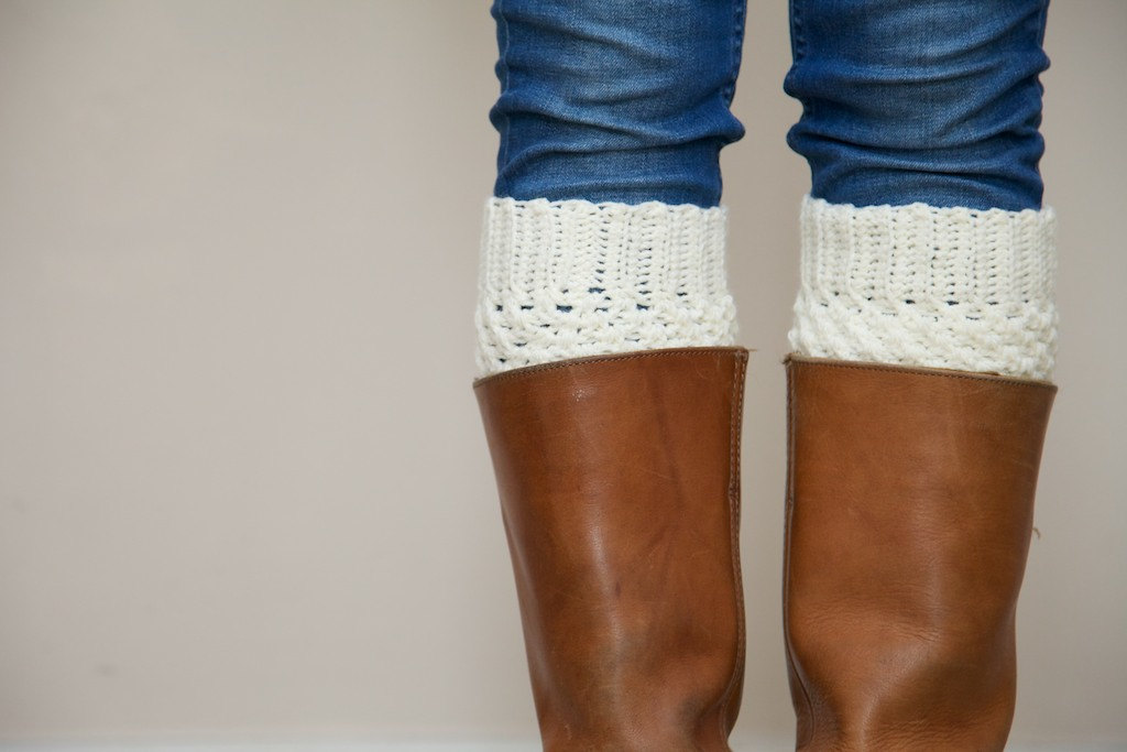 Crochet Boot Cuffs In Vanilla Cream - Boot Toppers - Leg Warmers